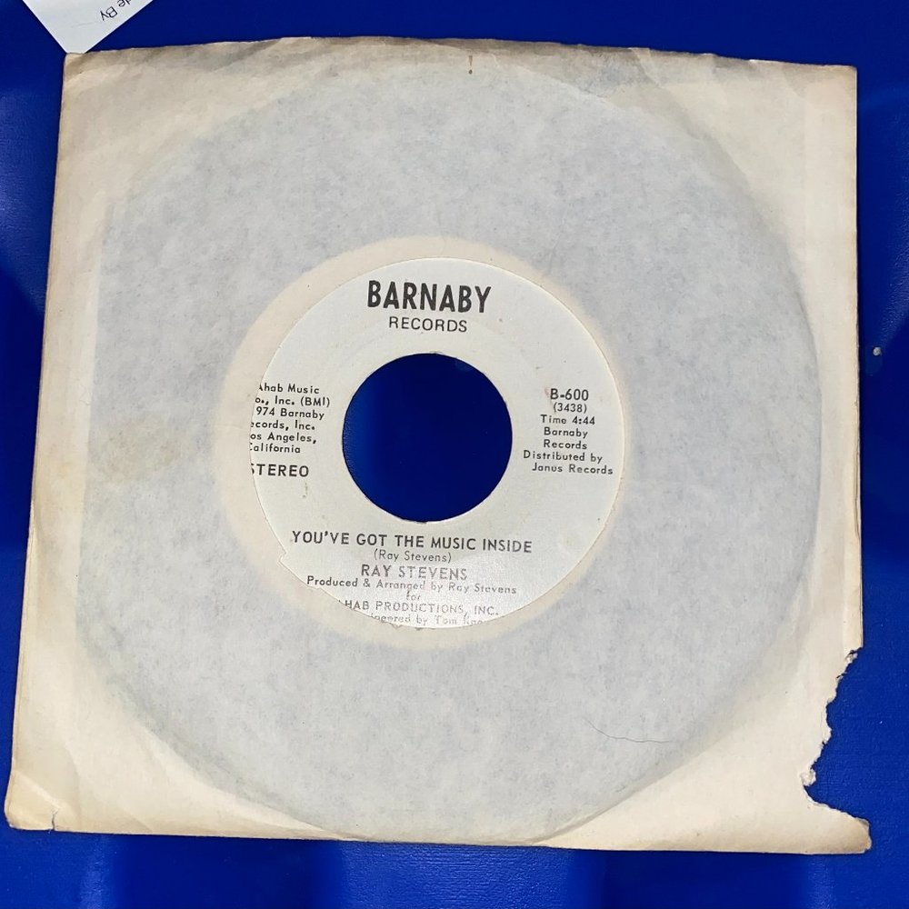 💙 Ray Stevens You've Got the Music Inside 45 Vinyl